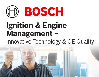 Bosch ignition and engine mangement products feature innovative technology and OE quality.