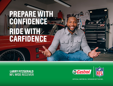 Prepare with confidence and ride with carfidence with Castrol motor oil.