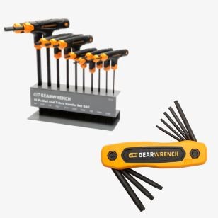 Shop GEARWRENCH hex key sets available for automotive repair, including short and long arm versions, folding options and ball end and T-handle hex key sets.