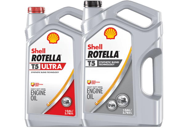 Shell Rotella® T5 Synthetic Blend Heavy Duty Engine Oil